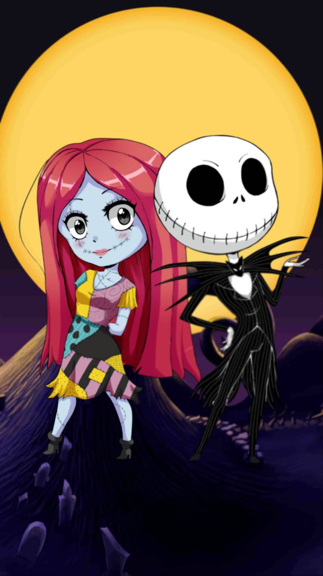 Anime Jack and Sally - The Nightmare Before