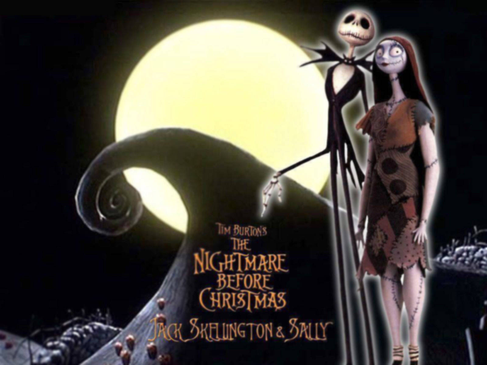 Jack And Sally Disney Characters Wallpaper