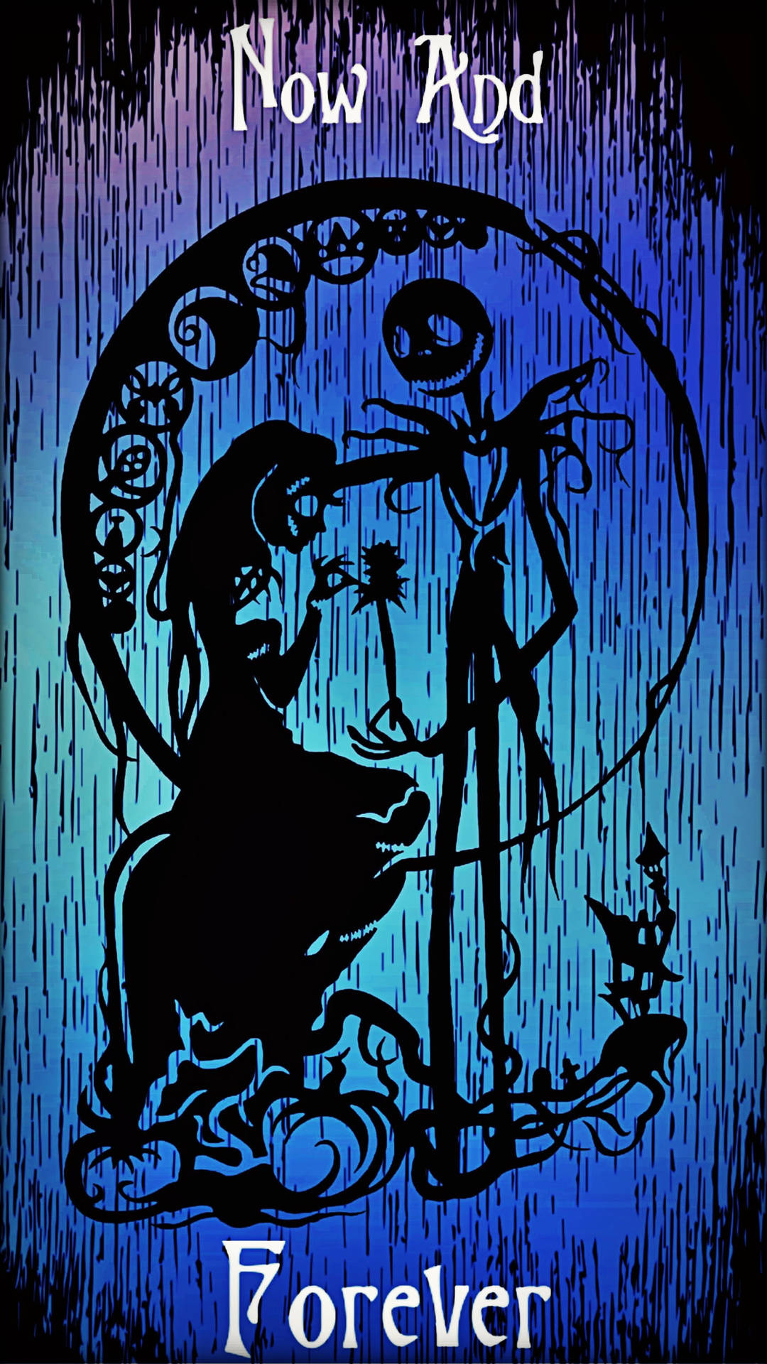 Jack And Sally Silhouette Wallpaper