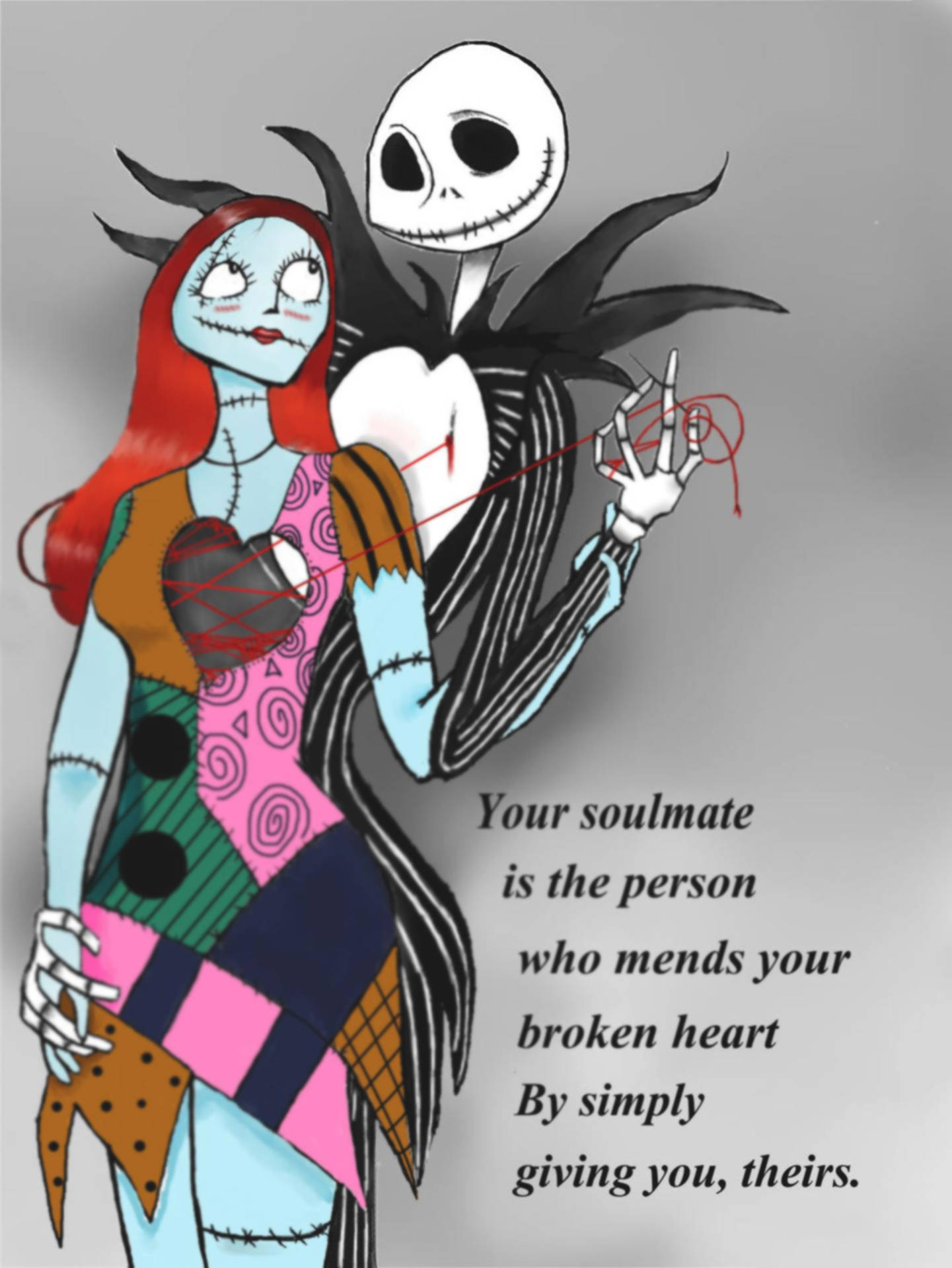 Jack And Sally Soulmate Wallpaper