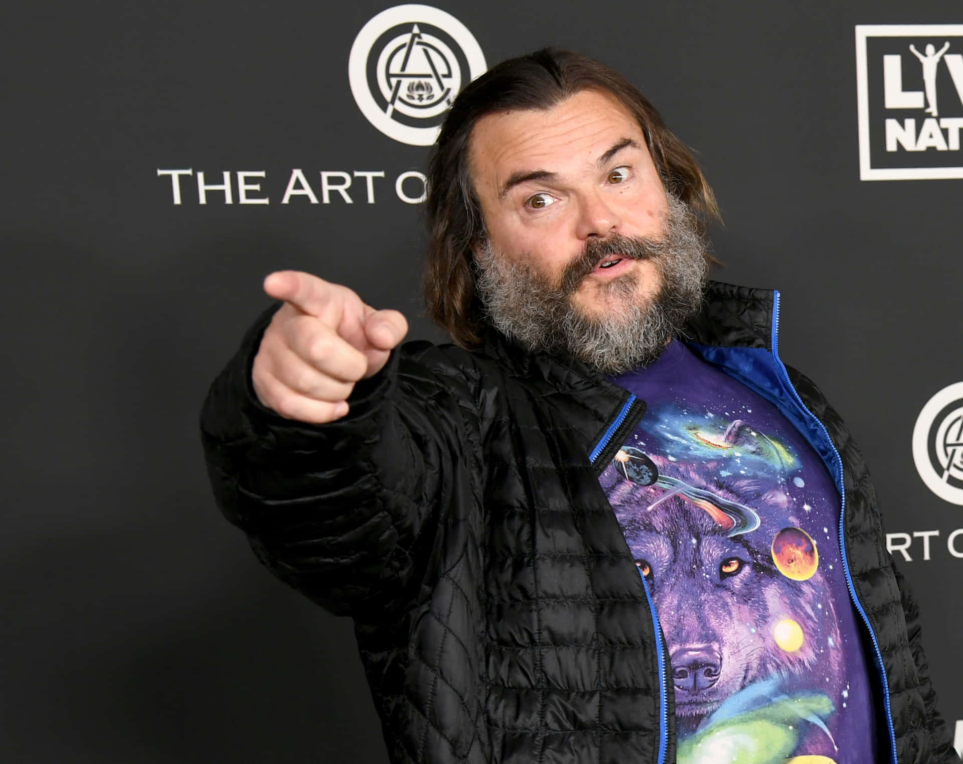 Jack Black Caught In A Jolly Moment Wallpaper