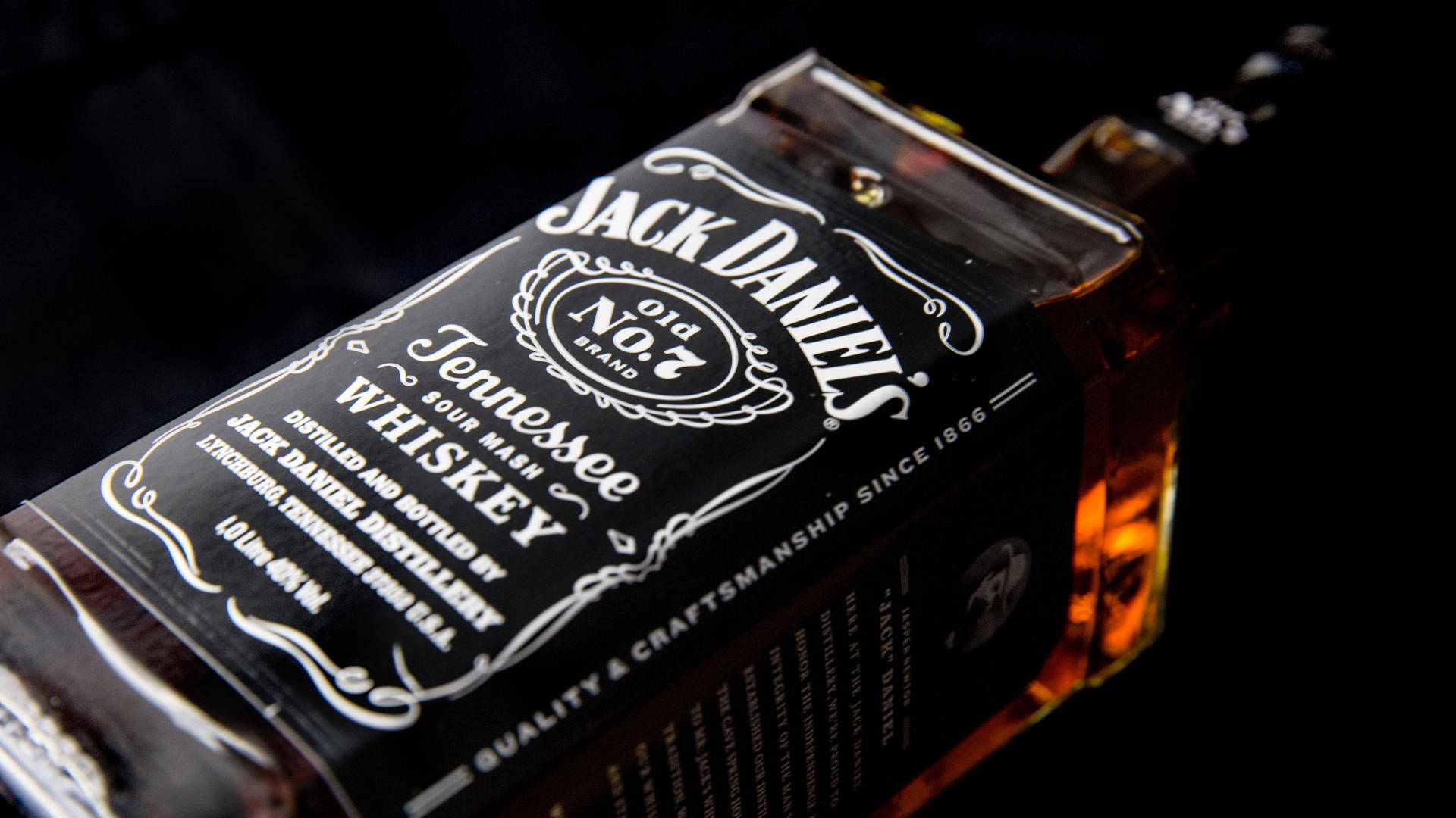 Jack Daniels Bottle For Beverage Brands Wallpaper