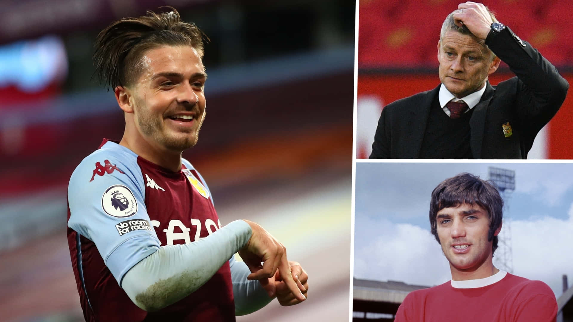Jack Grealish, Ole Gunnar And George Best Wallpaper