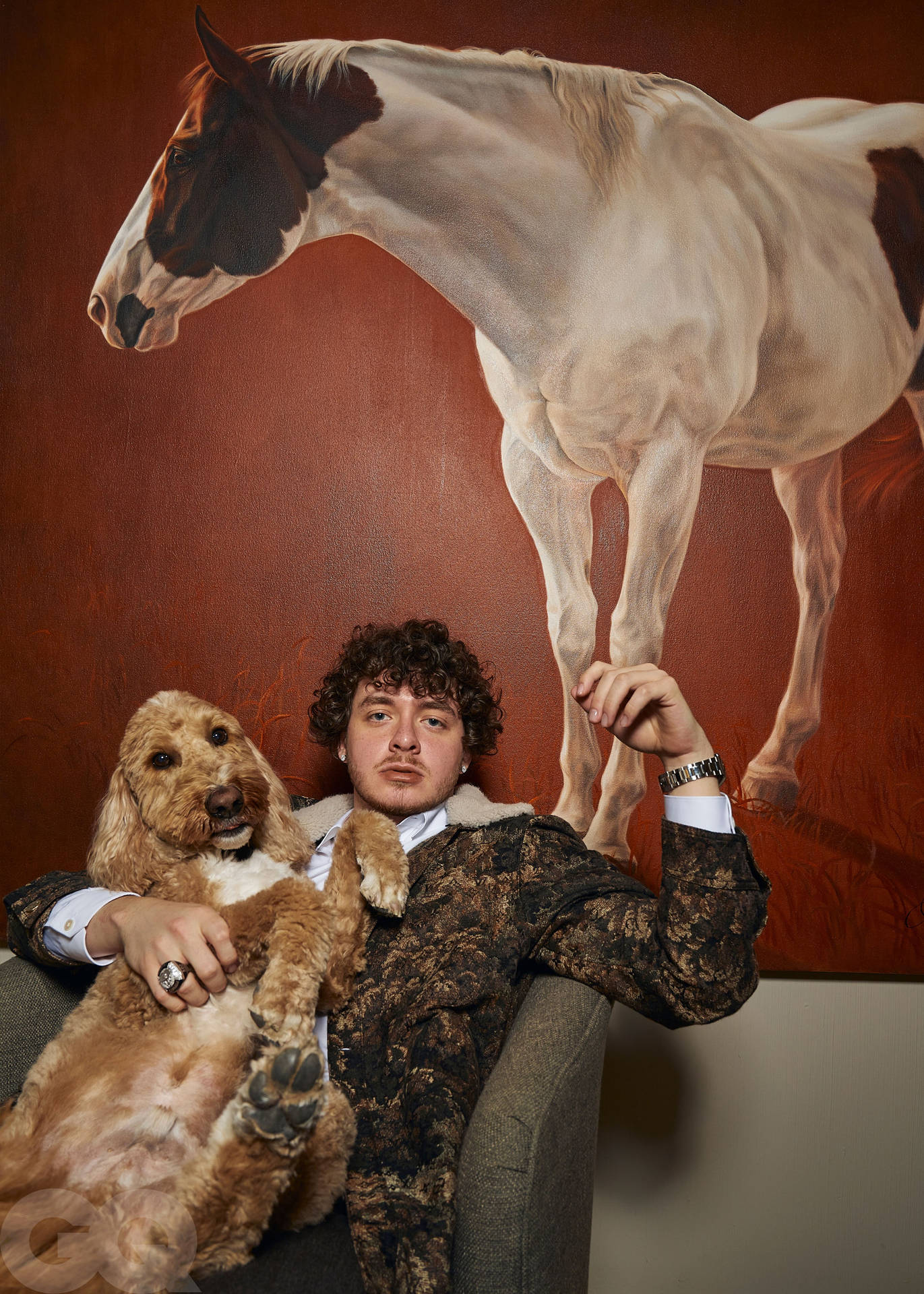 Jack Harlow With Dog Background