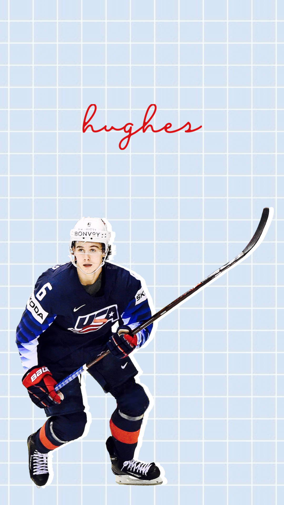 Download Jack Hughes Ice Hockey Player Wallpaper