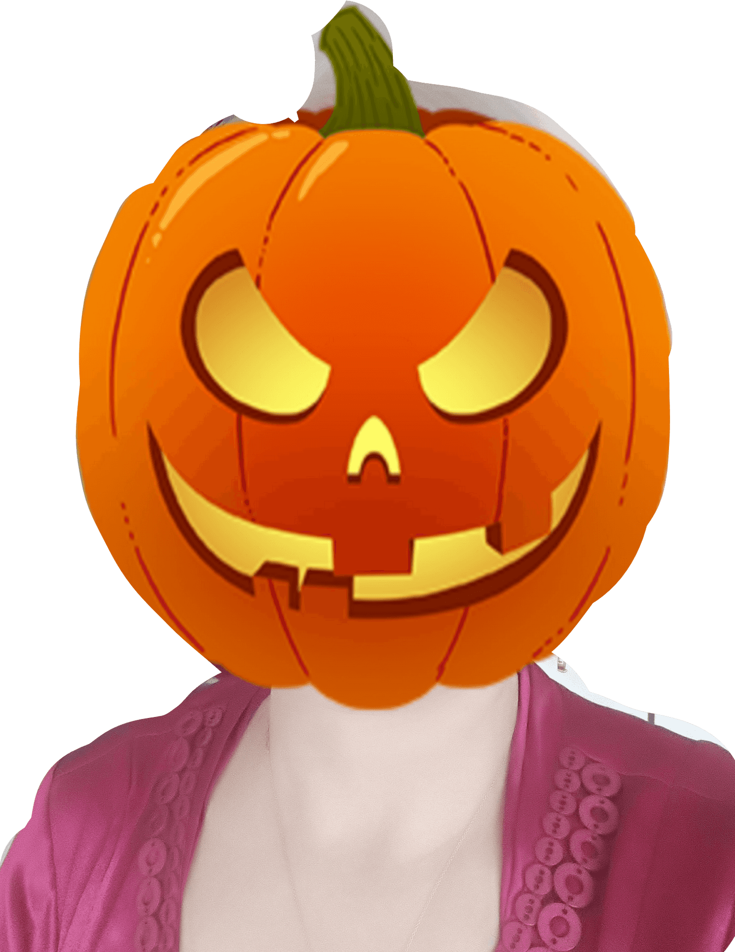 Jack O Lantern Head Costume PNG