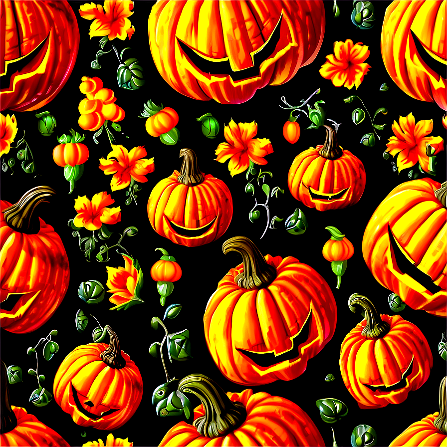 Jack O Lantern With Pumpkin Patch Png 40 PNG