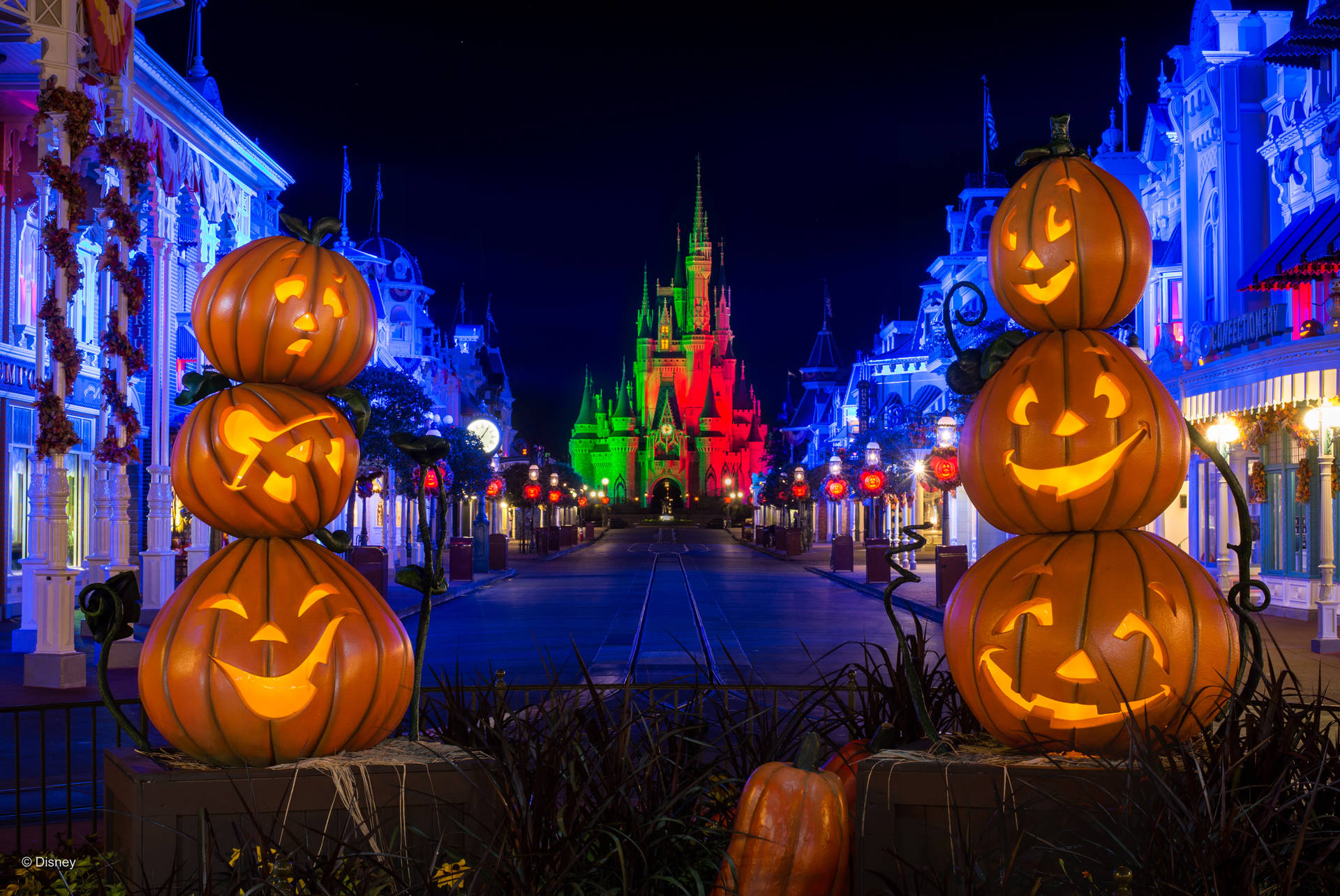 Jack-o’-lanterns Walt Disney World Desktop