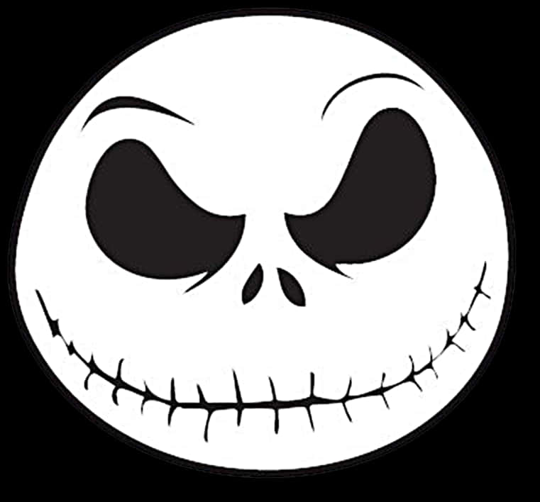 Jack Skellington Face Graphic PNG