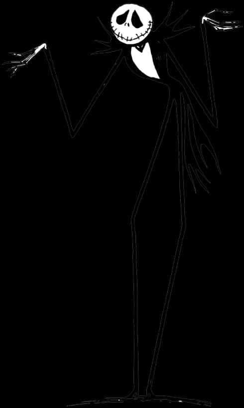 Jack Skellington Standing Pose PNG