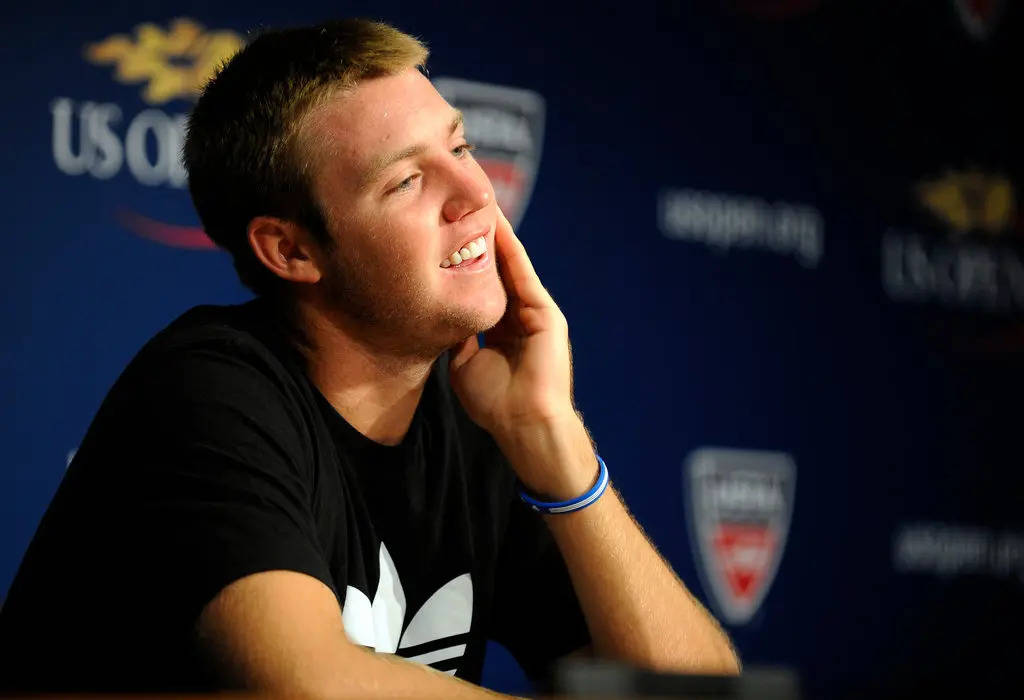 Jack Sock During A Press Conference Wallpaper