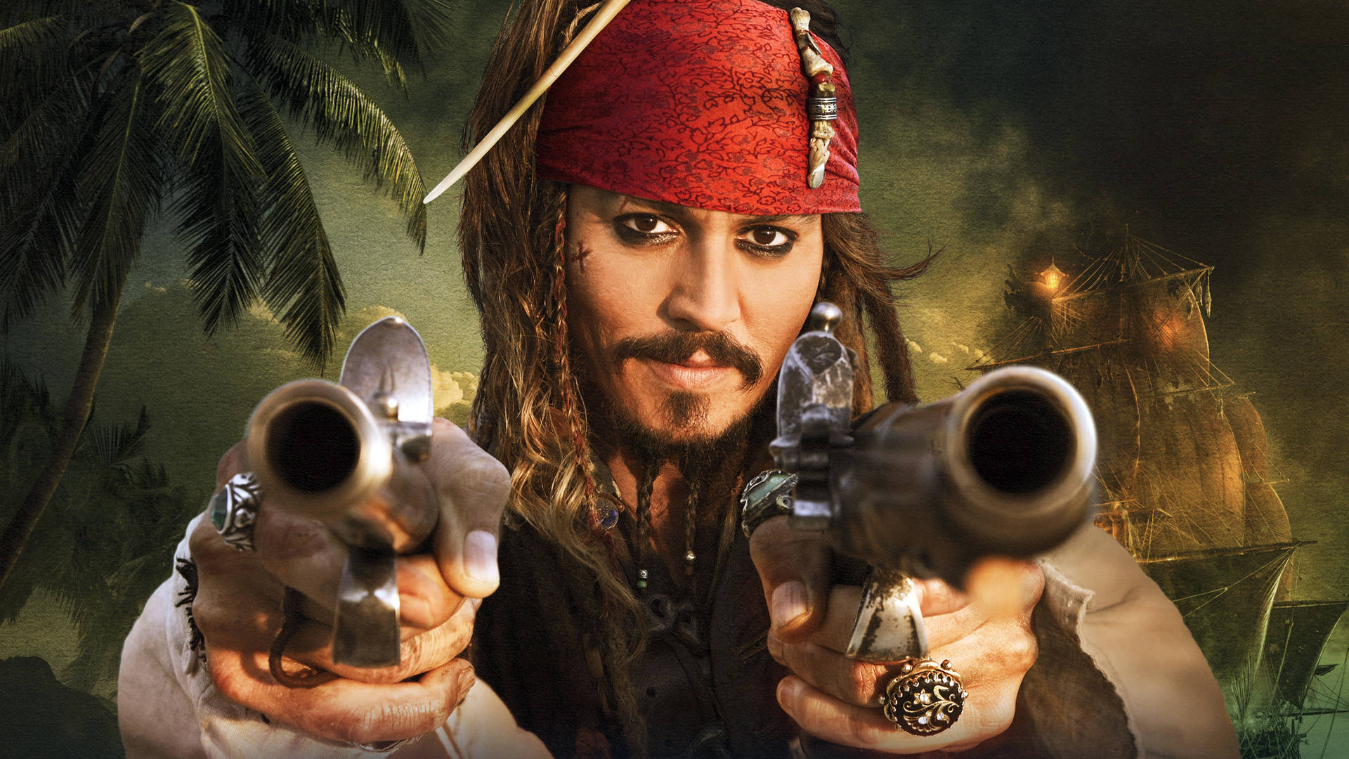 Jack Sparrow Pistols Barrels Wallpaper