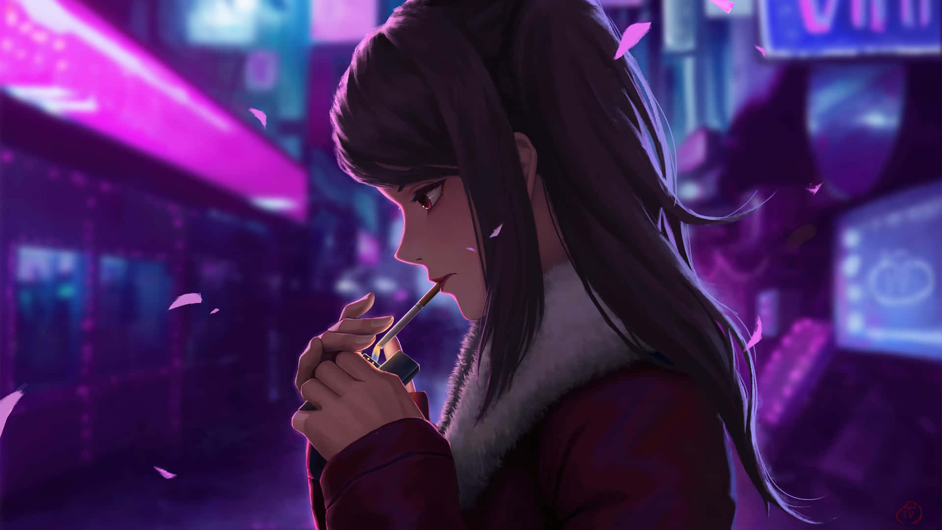 Anime girls anime cigarettes smoking HD phone wallpaper  Peakpx
