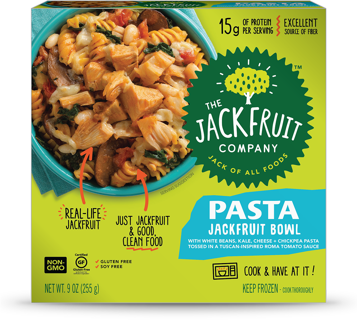 Jackfruit Pasta Bowl Frozen Meal Product PNG