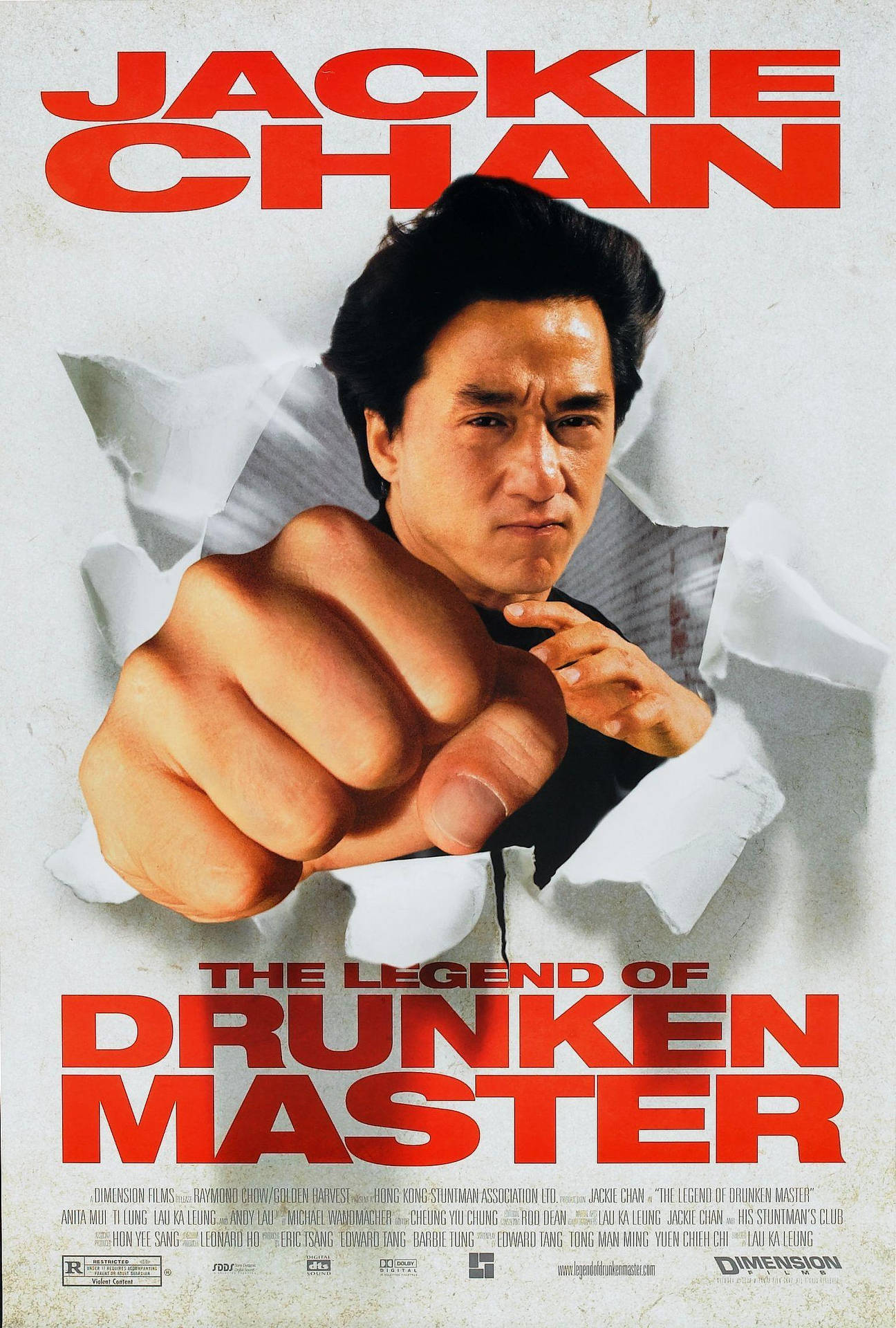 Dynamic Jackie Chan Spotlight - Movie Poster Art Wallpaper