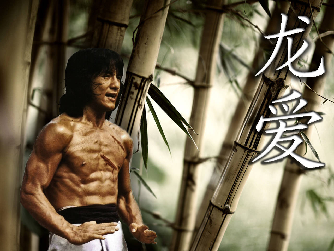 Jackiechan Six-pack-bauchmuskeln Wallpaper