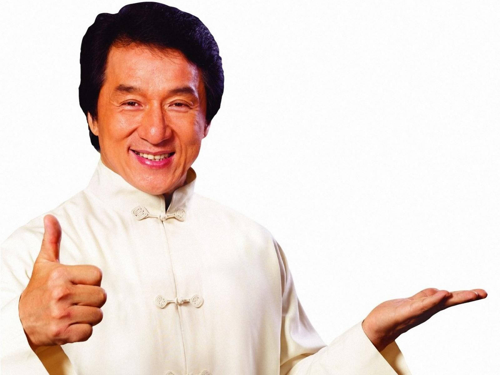 Jackie Chan Giving a Thumbs Up Wallpaper