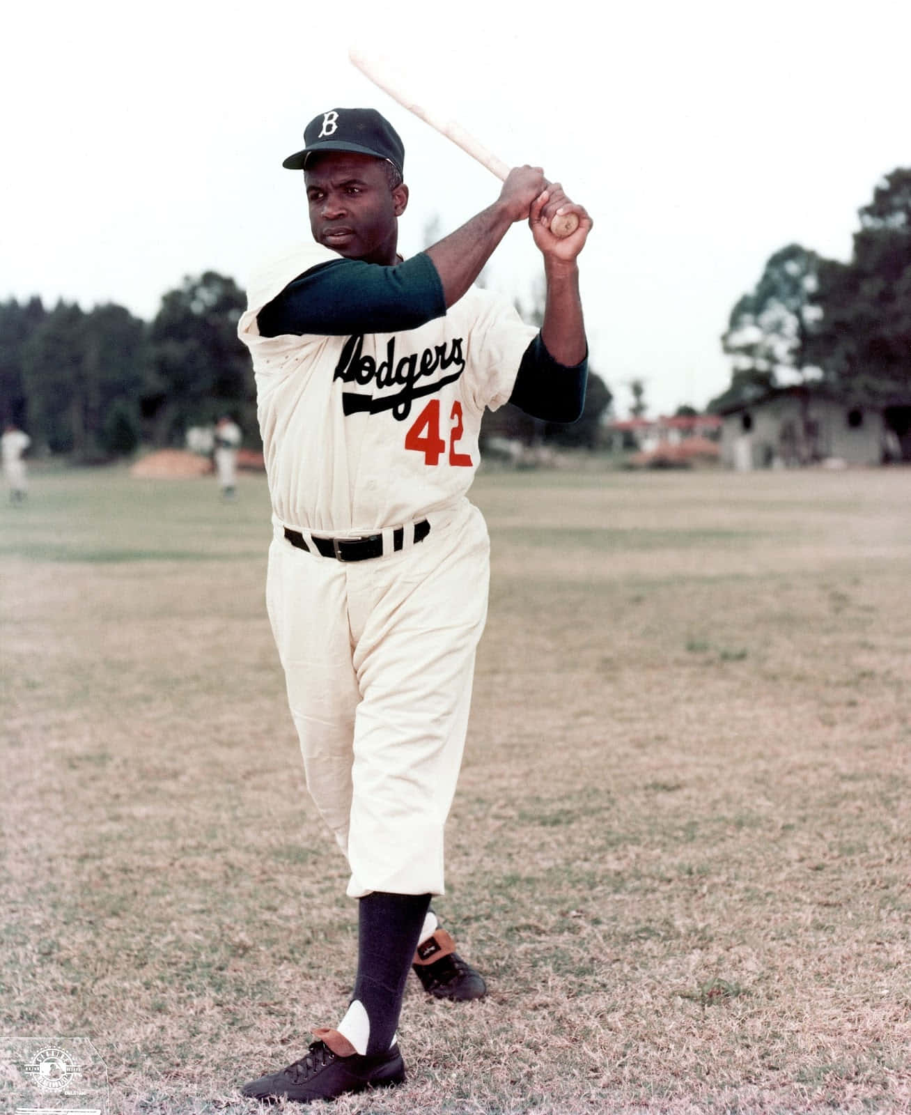 Jackie Robinson in action