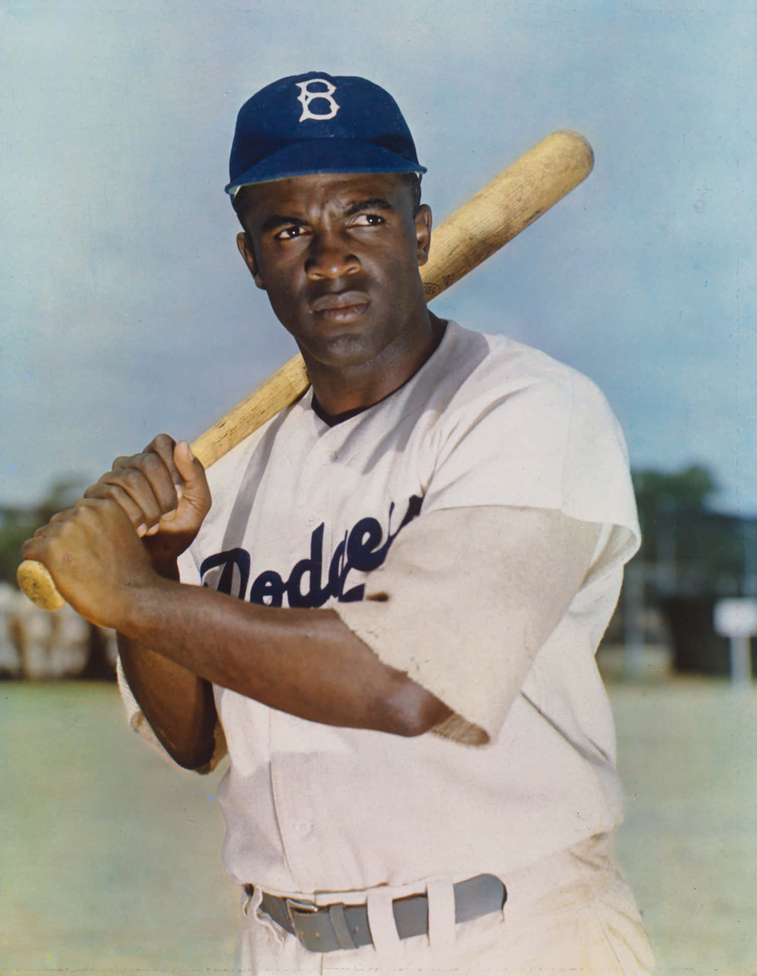 Image  Legendary baseball player Jackie Robinson.