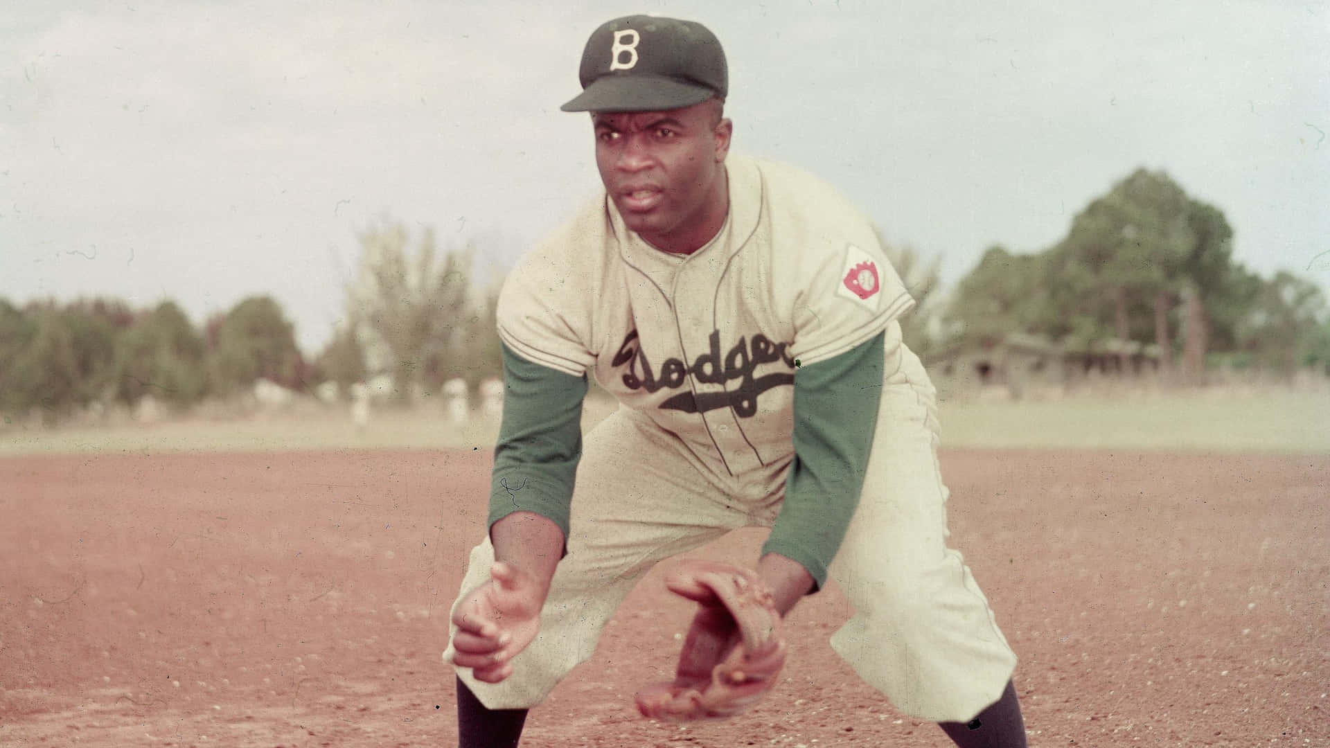 Pioneer Jackie Robinson in the Brooklyn Dodgers Uniform