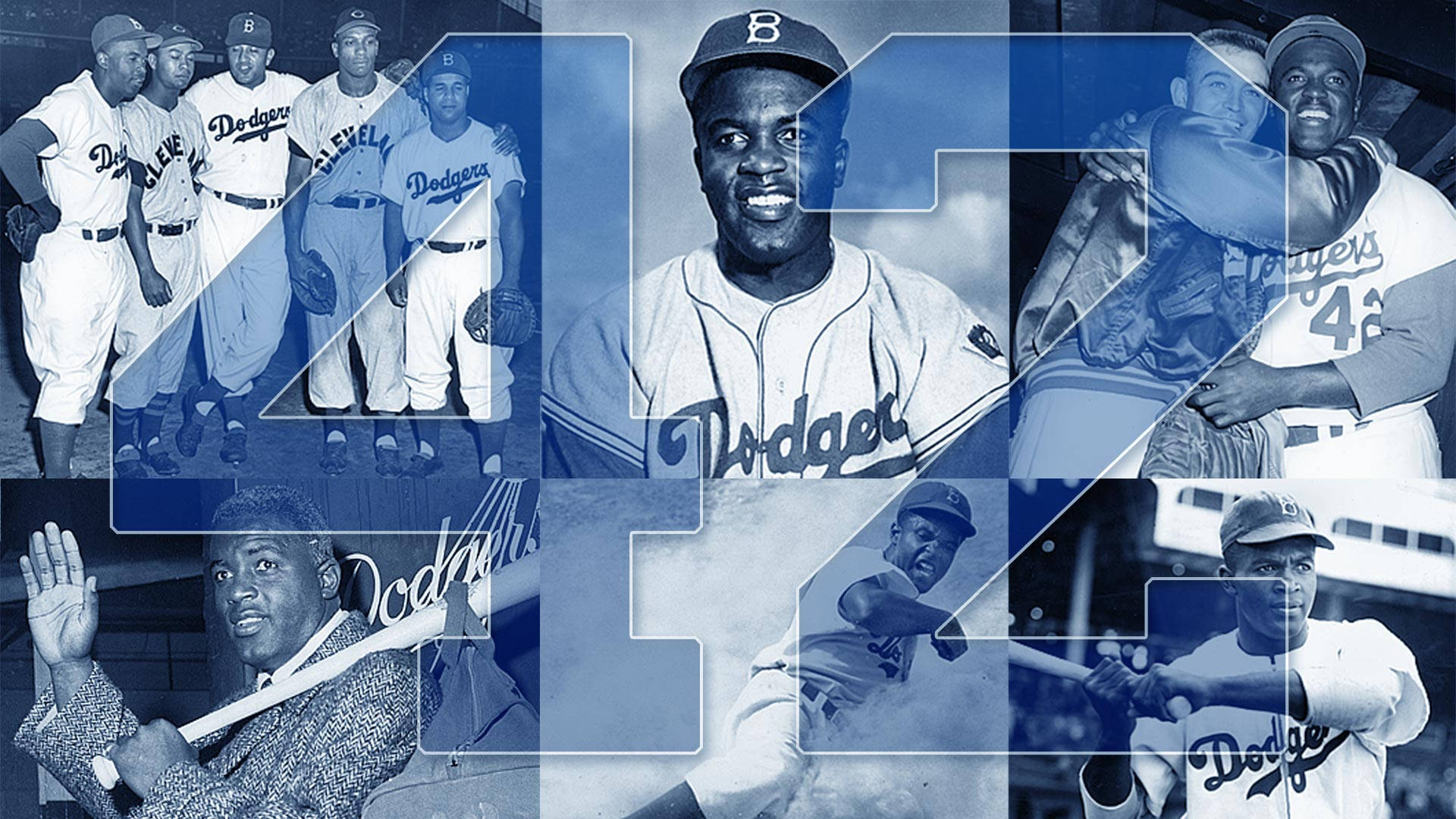 BROOKLYN DODGERS JACKIE ROBINSON CLASSIC ICONIC HISTORY IN BASEBALL COLLAGE