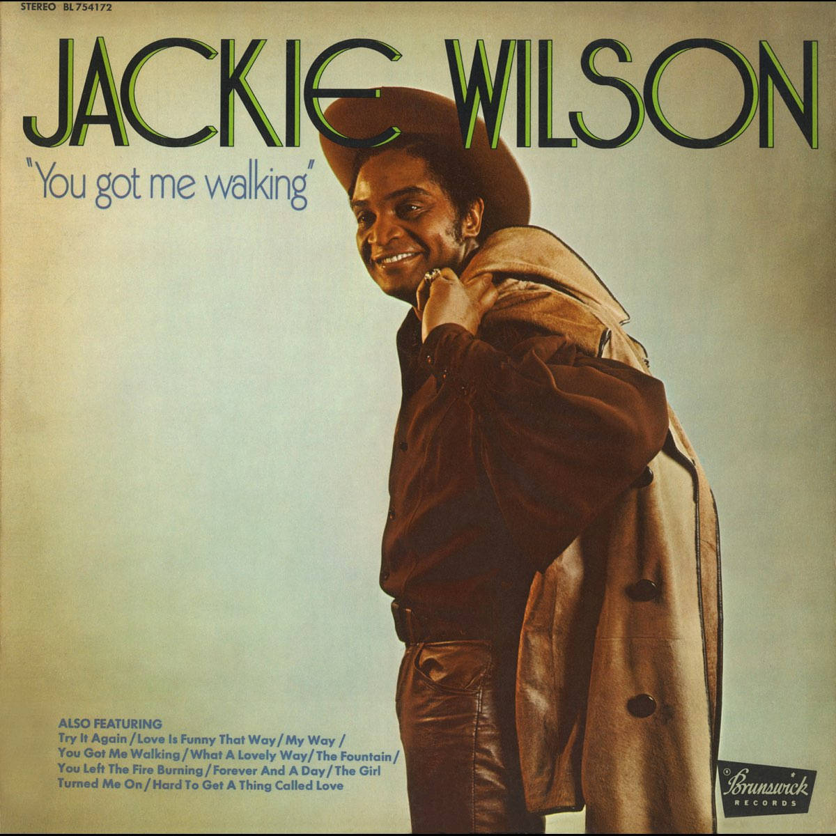 Jackie Wilson Amerikansk Sanger Retro Vintage Tapet Wallpaper