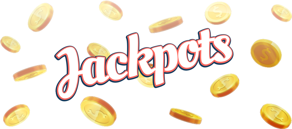 Jackpots Falling Coins Illustration PNG