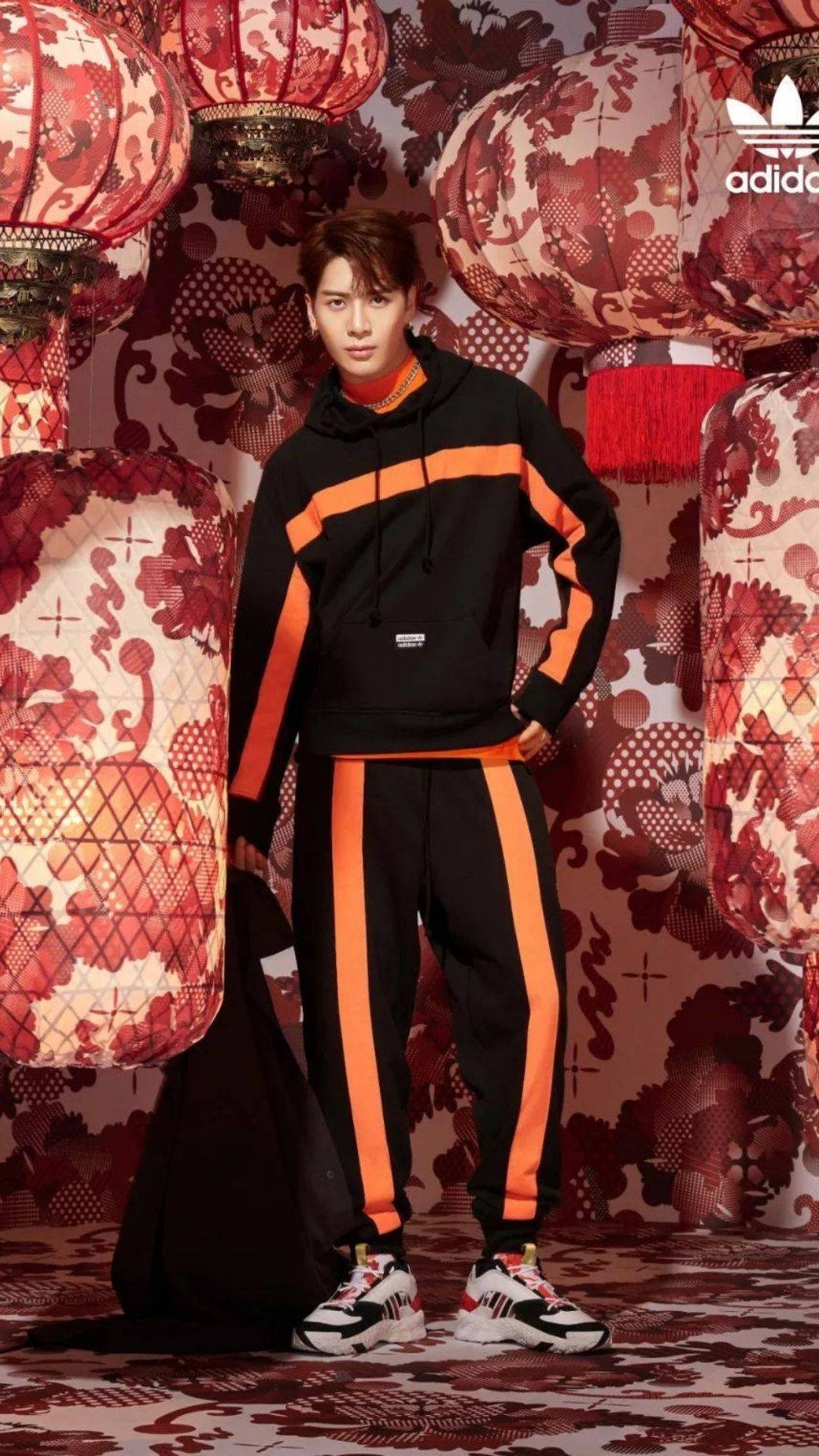 Jackson Wang With Red Lanterns Background