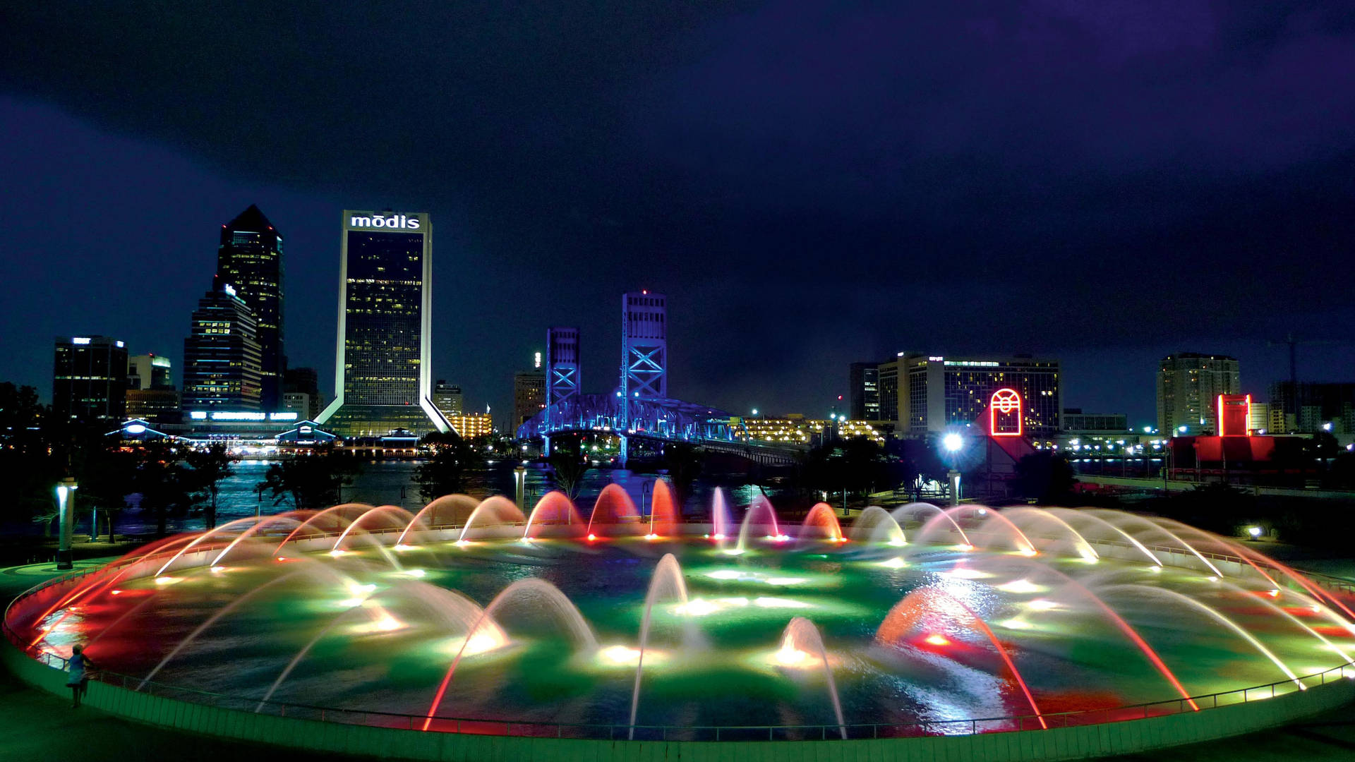 Jacksonvillefriendship Fountain Bunt Wallpaper