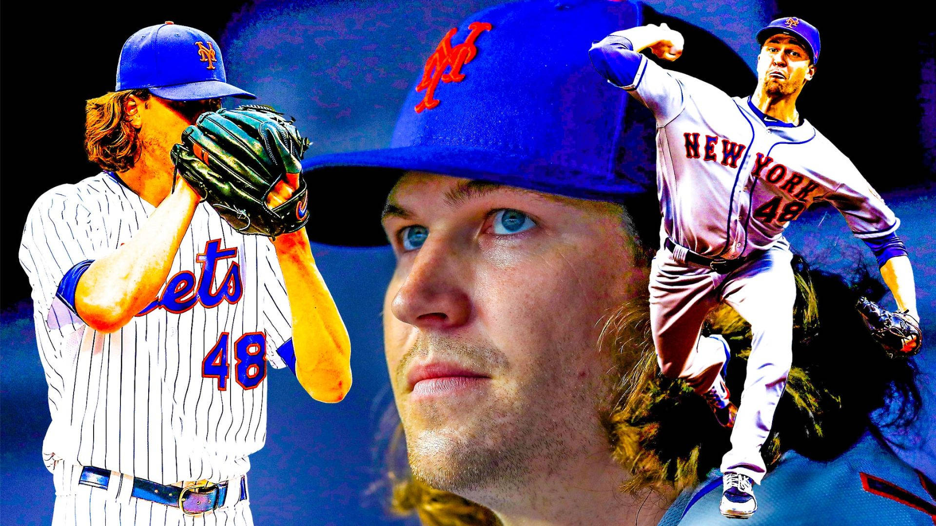 Jacob deGrom Different Poses Wallpaper