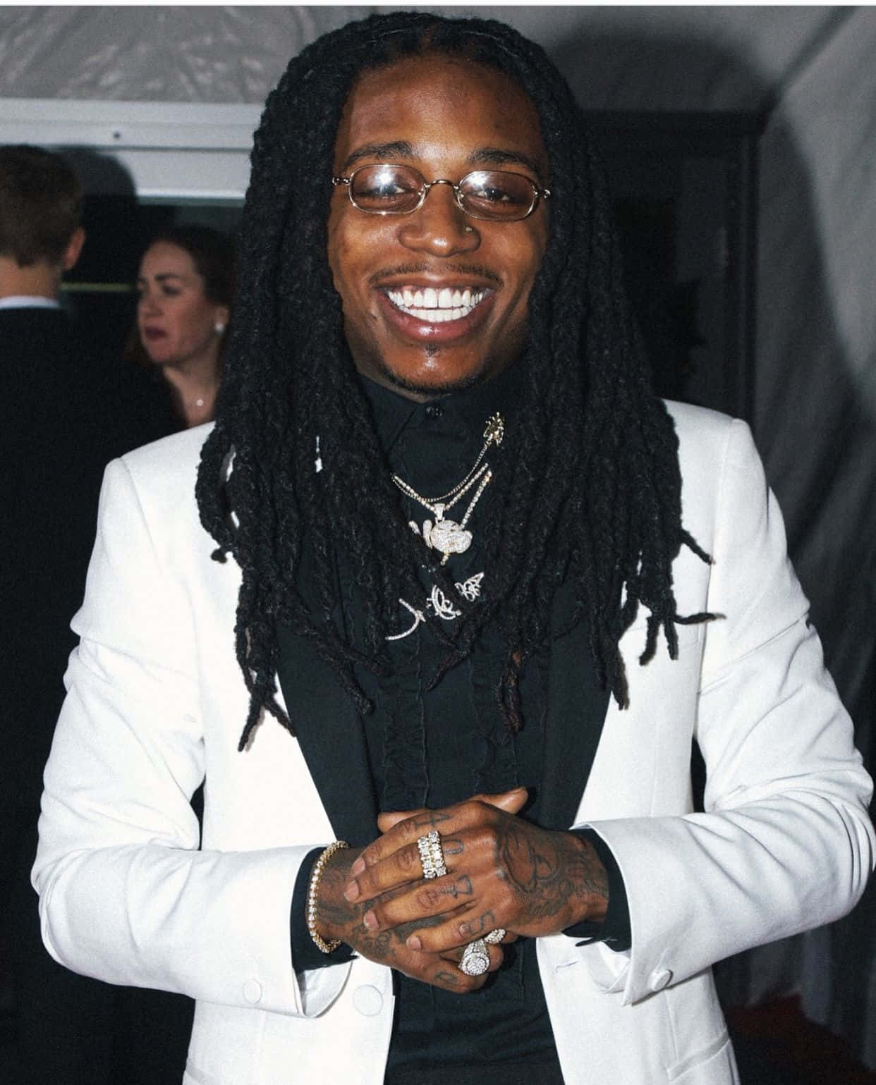 Jacquees Balack And White Tuxedo Wallpaper