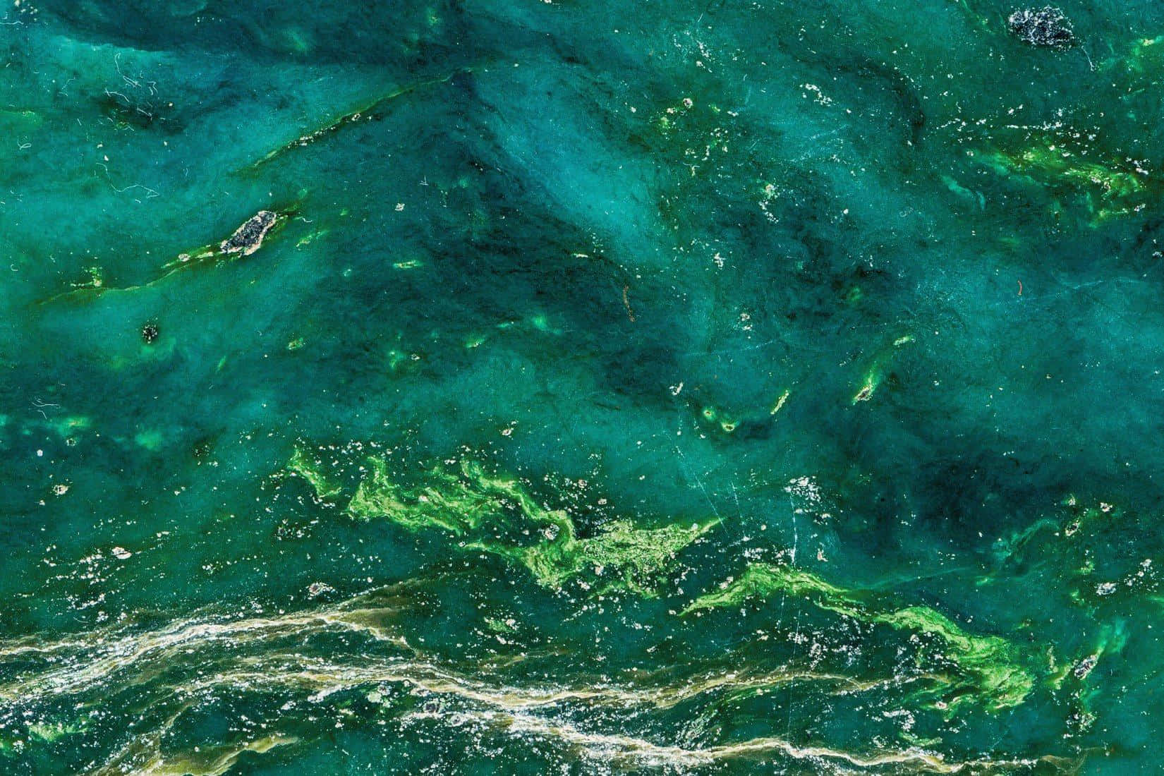 Jade Colored Water Textures Wallpaper