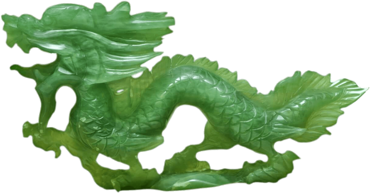 Jade Dragon Sculpture PNG