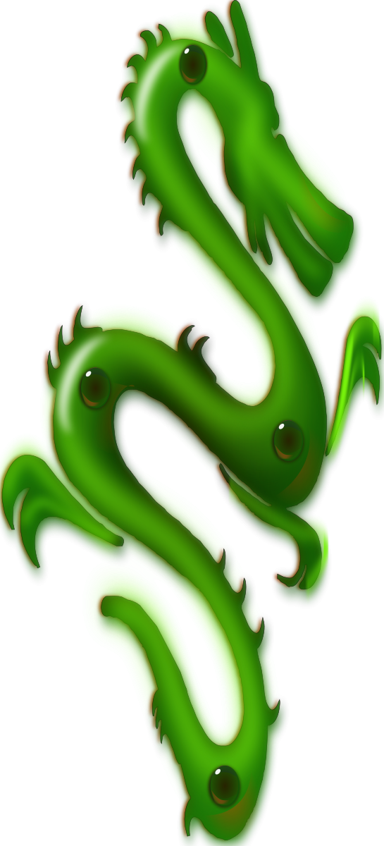 Jade Dragon Sculpture PNG