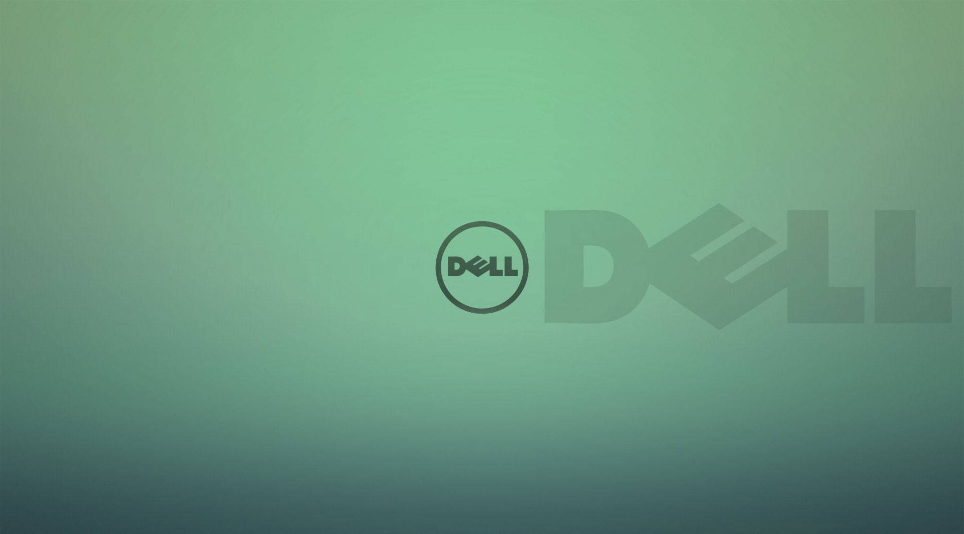Jadegrünes Dell Laptop Logo Wallpaper