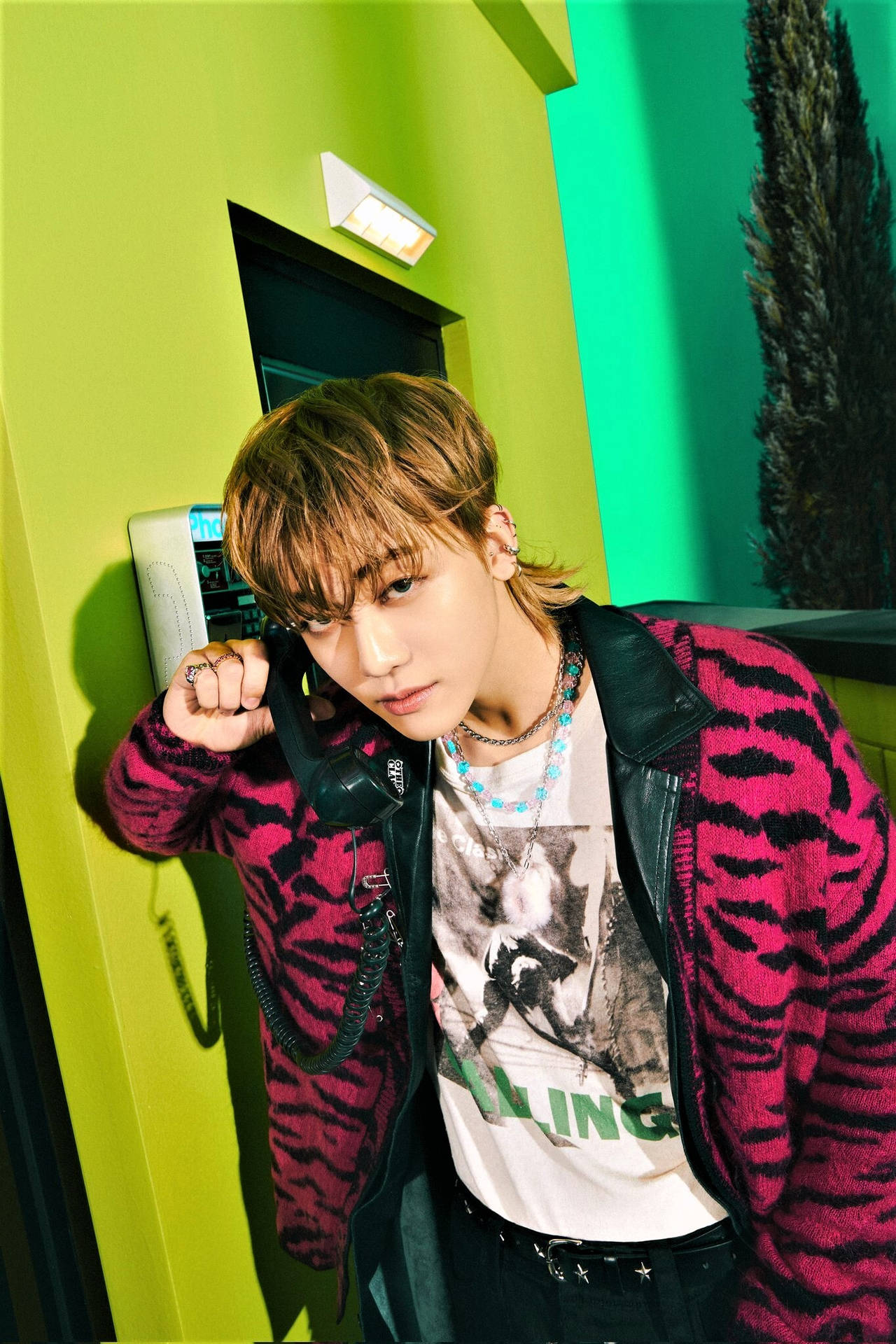 Jaemin NCT Neon Wall Wallpaper