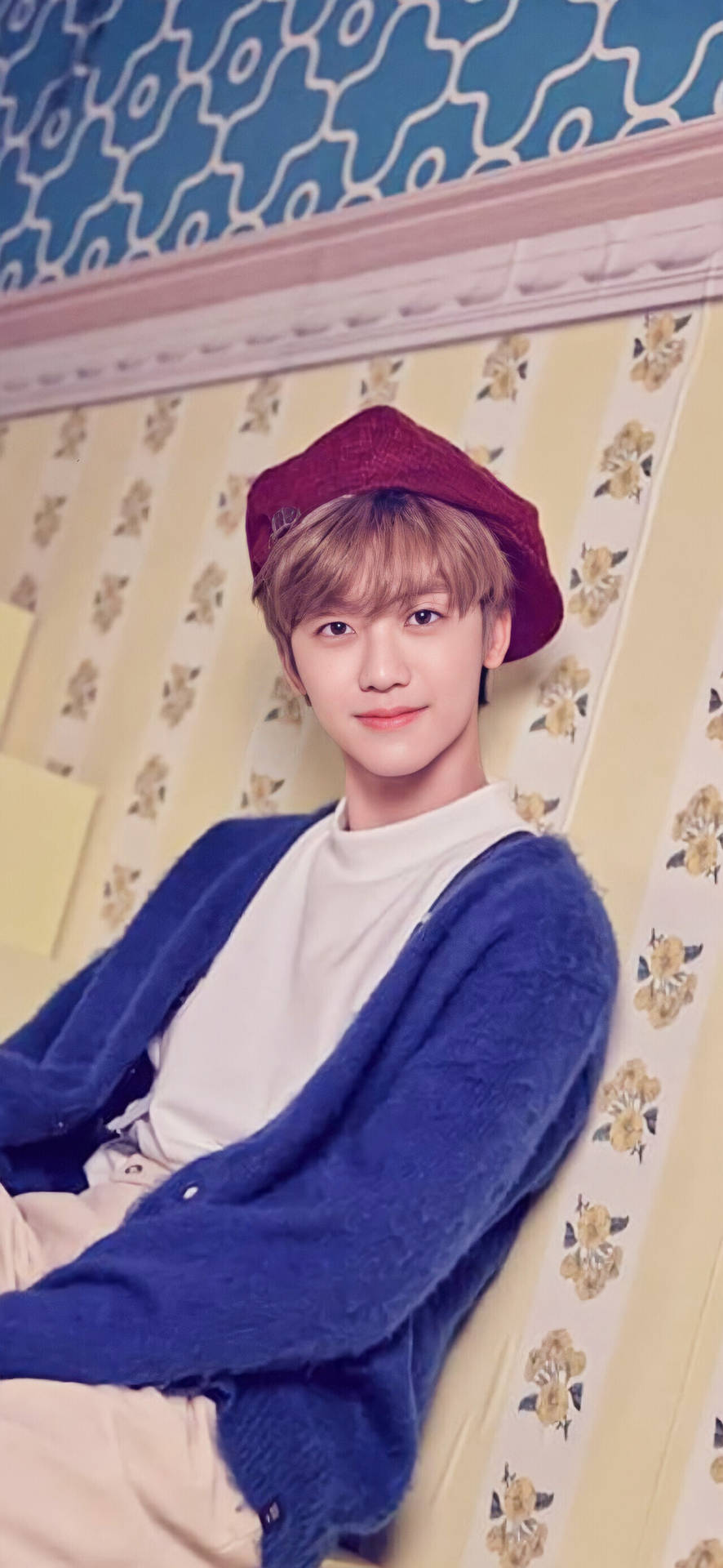 Jaemin NCT With Patterned Background Wallpaper
