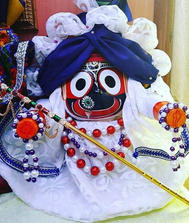 Jagannath In White Outfit