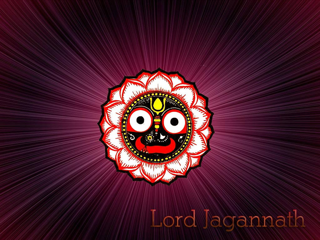 Jagannath Tvåtonad Mask Wallpaper