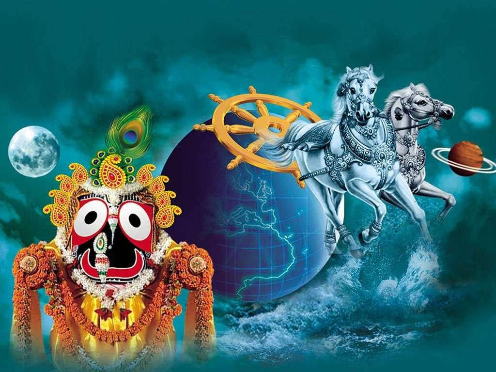 Jagannath With Two Horses