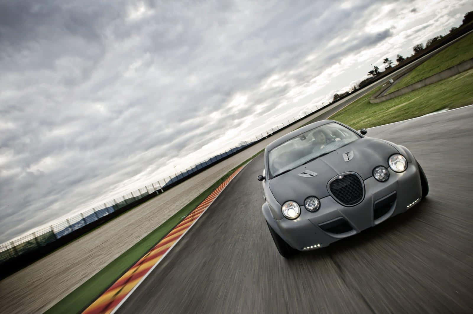 Jaguar X-Type in Motion Wallpaper