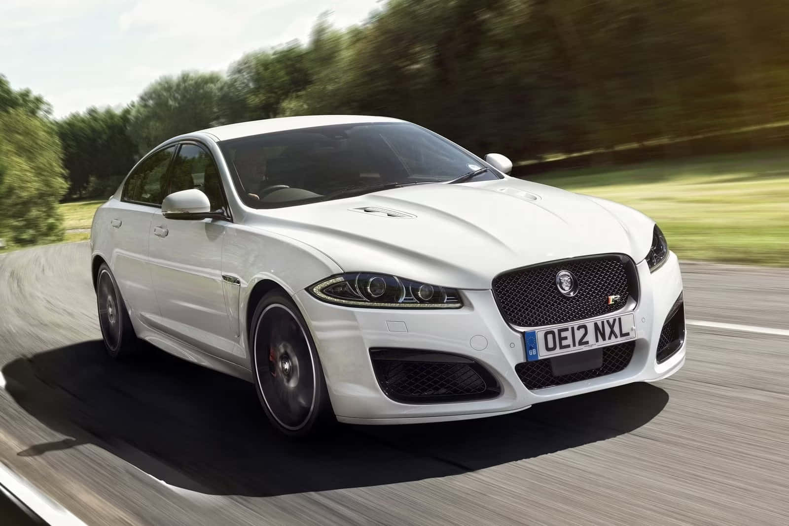 The Powerful and Luxurious Jaguar XFR in Action Wallpaper