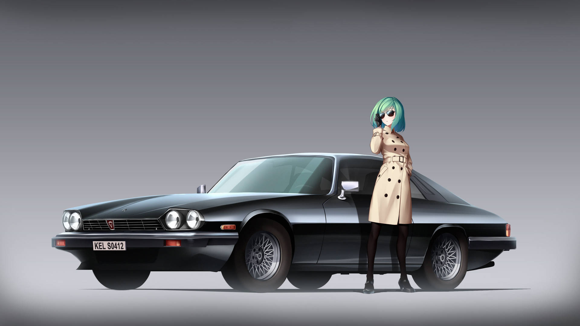 Jaguar XJS Anime Car Wallpaper