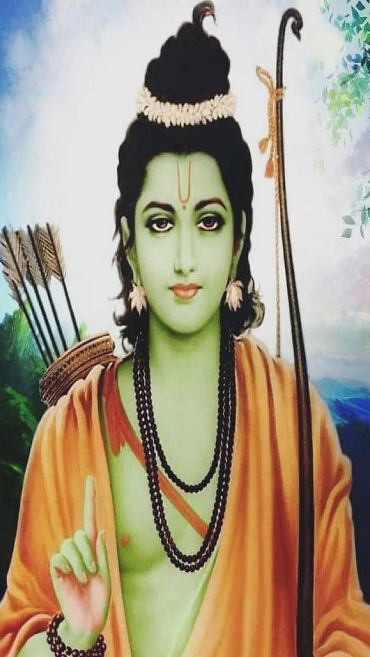 Jai Shri Ram Rama Colpo Alla Testa Sfondo