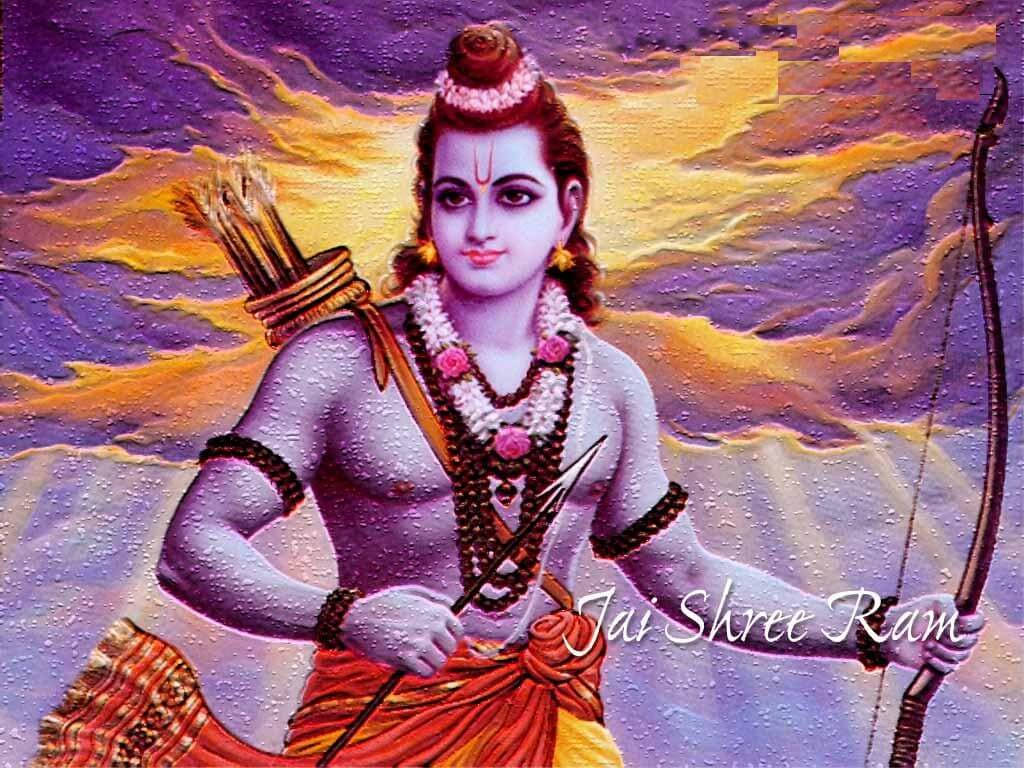 Jai Shri Ram Rama With Sun From Clouds