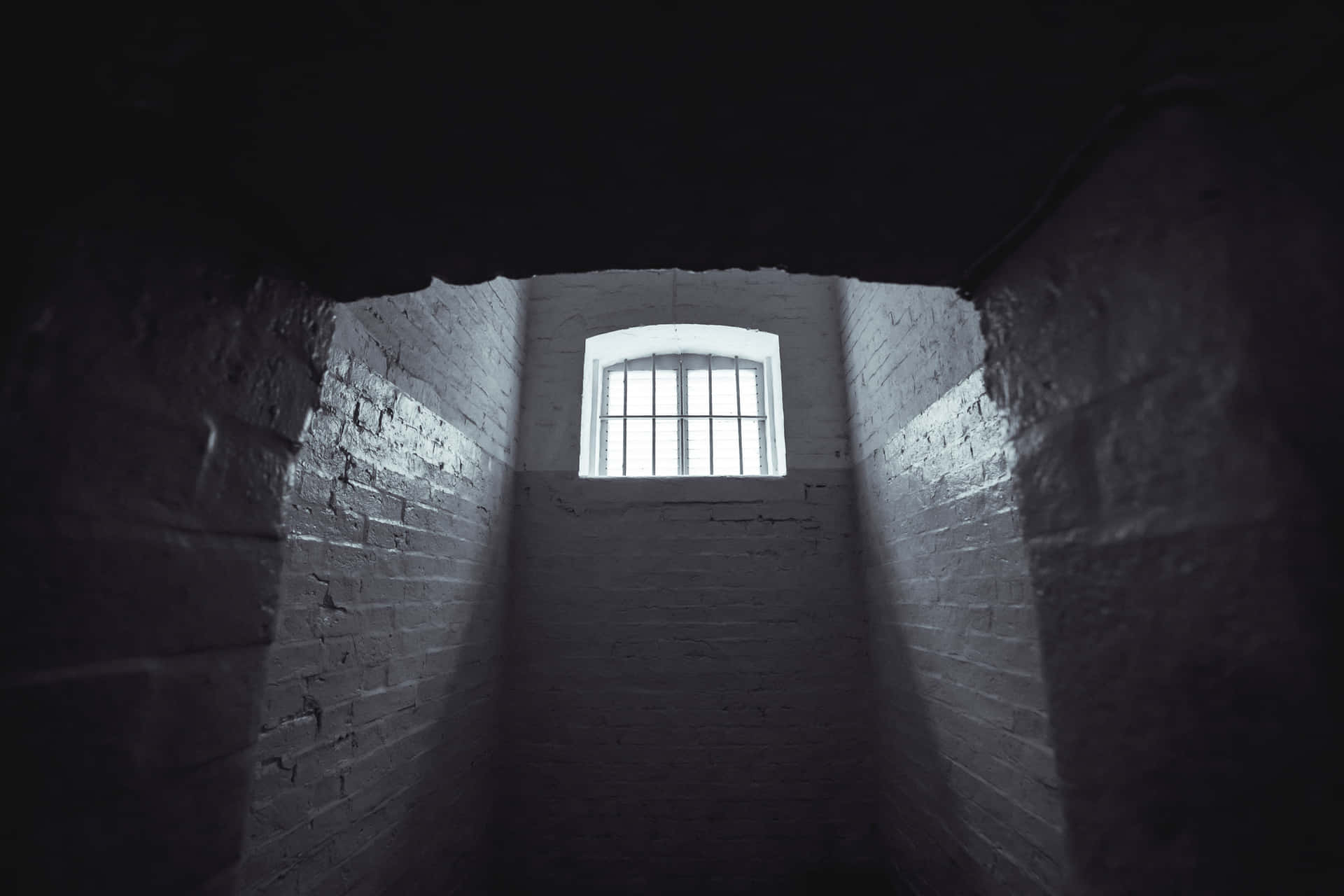 Grey Jail Cell Background