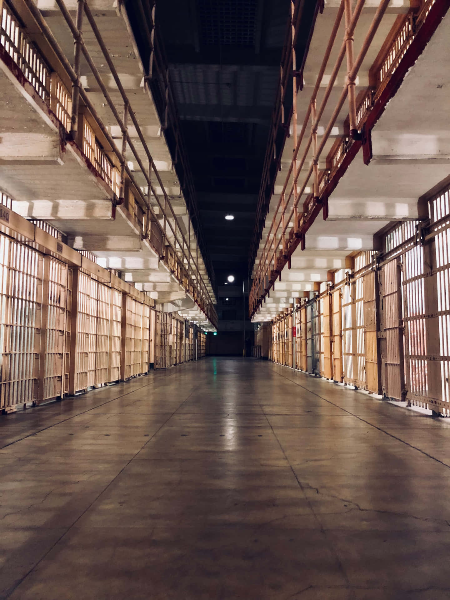 Upplinjadefängelseceller, Bakgrundsbild Av Fängelseceller.