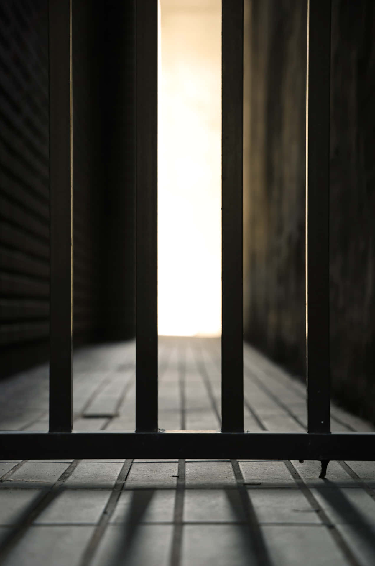 Pathway With Light Jail Cell Background
