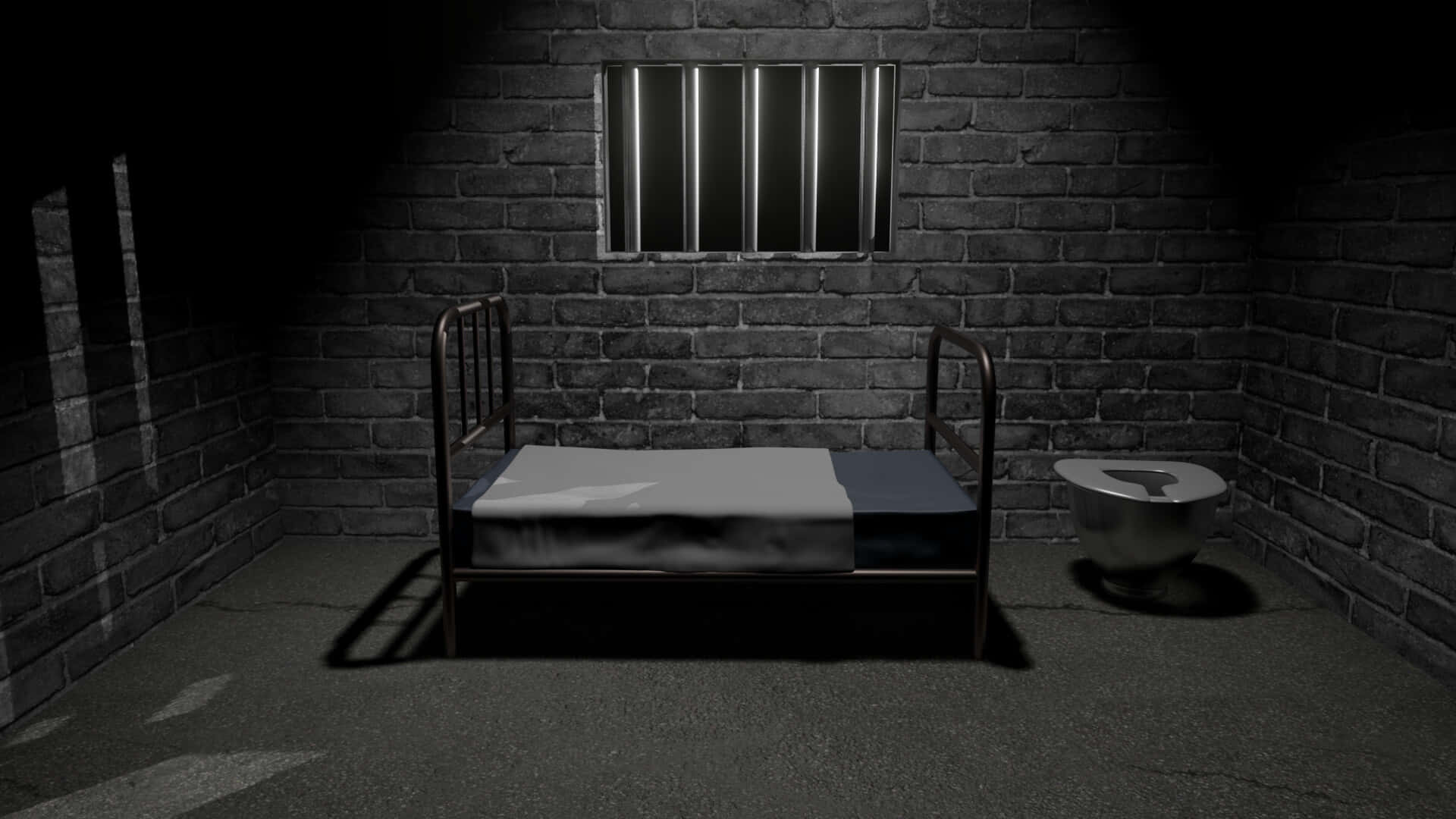 Spacious Jail Cell Background