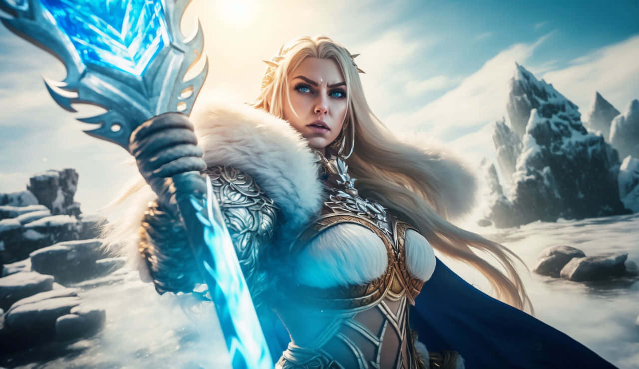 Jaina Proudmoore Menggenggam Tongkat Sihir Wallpaper
